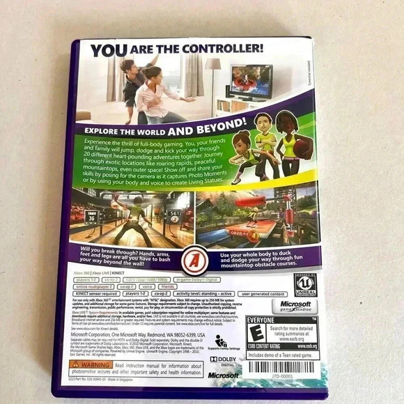 XBOX 360 Kinect Microsoft Game Studios Kinect Action Adventure Game Everyone - Picture 2 of 8
